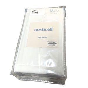 New in Packaging Nestwell 18 inch Full Size Bed Skirt In White